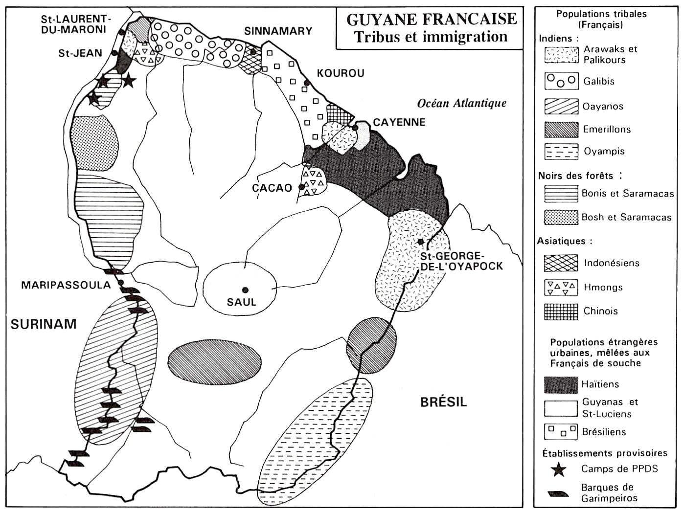 Guyane française : tribus et immigration